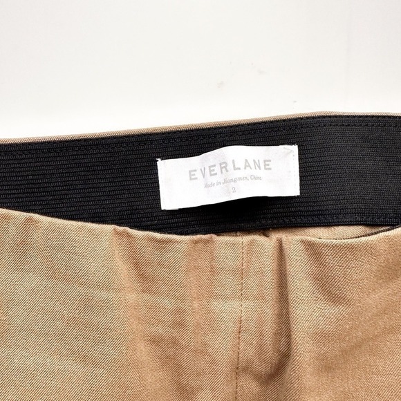Everlane Tan/Brown bi-Stretch Cotton Pull On Pant Trouser - Size 2 - Picture 5 of 7